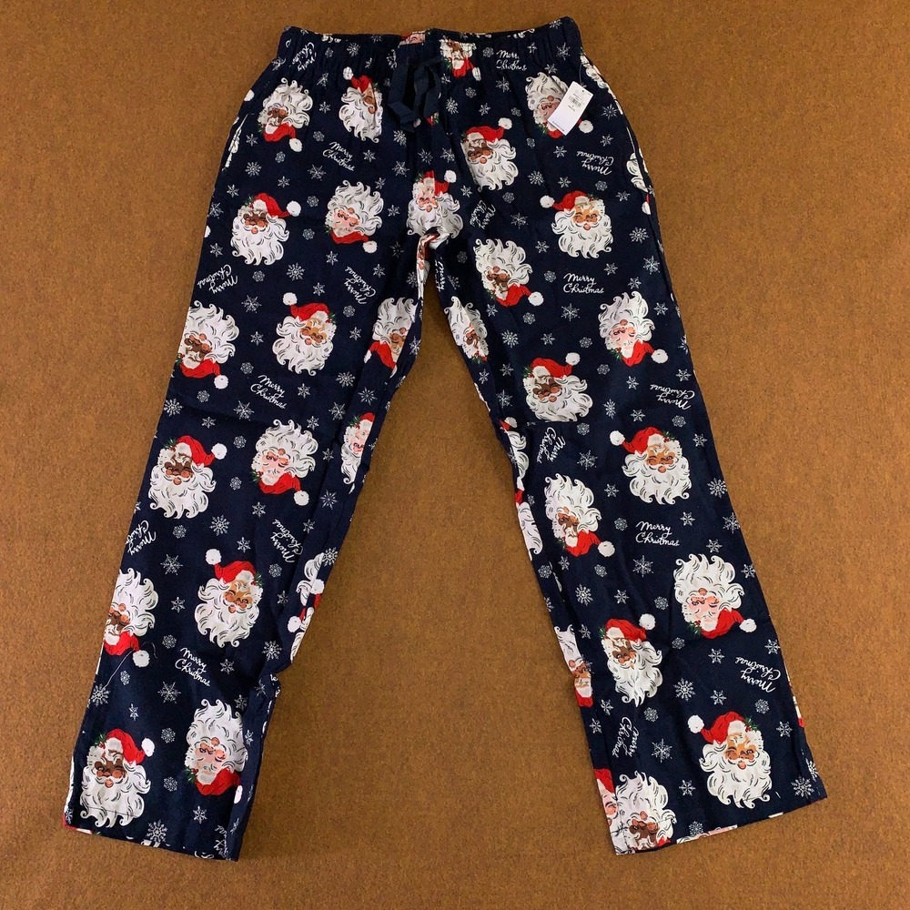 Old Navy Womens Small Petite Santa Reindeer Flannel Mid-Rise Pajama Pants NWT